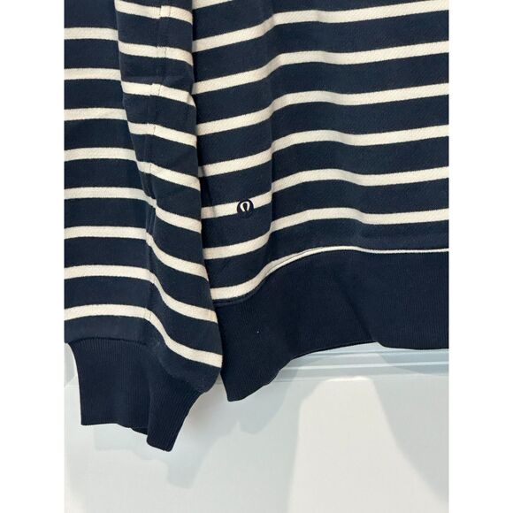 NWT Lululemon Perfectly Oversized Fleece Crew Sweatshirt Yachtie Stripe Size Med - Picture 4 of 7